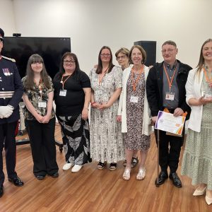 Uniform Exchange King's Award for Voluntary Service presentation 
