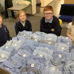 Pupils save their parents a fortune by holding school uniform giveaway days
